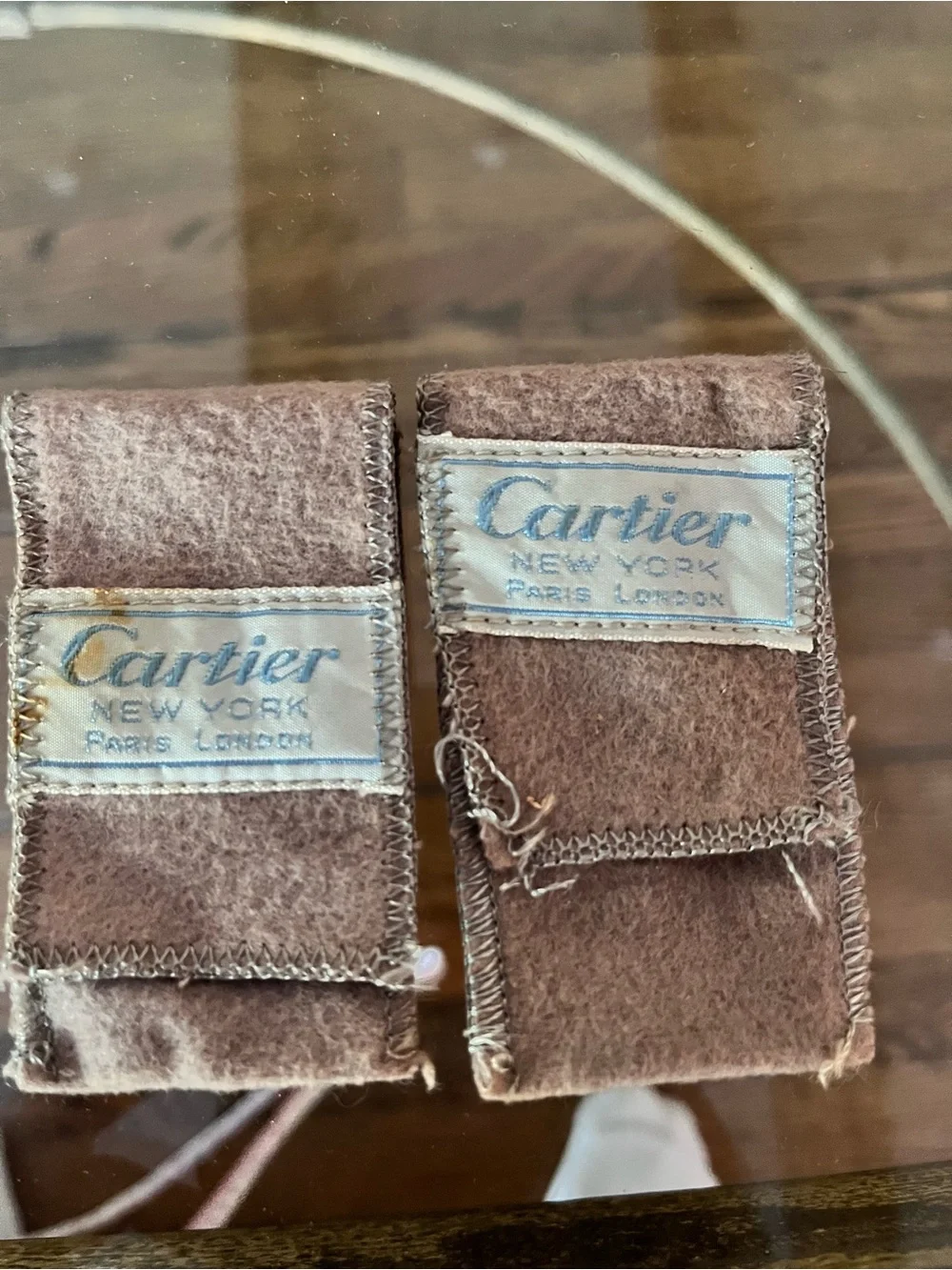 Pair of Vintage Cartier Flatware Storage Sleeves – Original – Empty